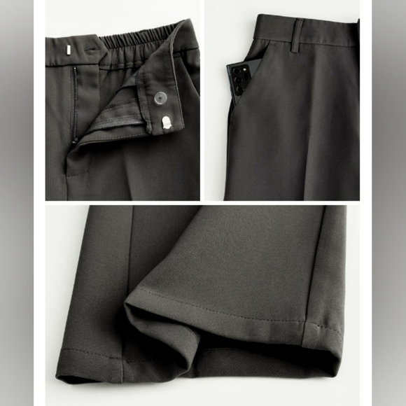 Cut twills center press slacks pants - Picture 6 of 8